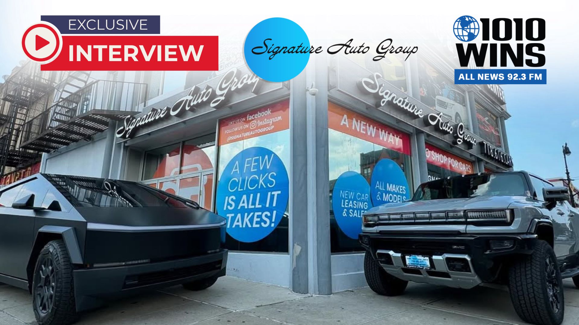 Signature Auto Group Featured on 1010 Wins 92.3 FM Interview